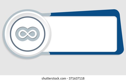 Vector abstract button for your text and infinity symbol