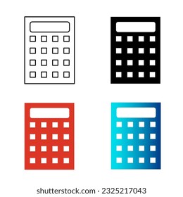 Vector Abstract Calculator Silhouette Illustration