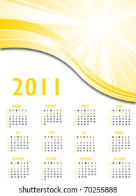 vector abstract calendar 2011