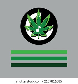 vector abstract with cannabis logo print