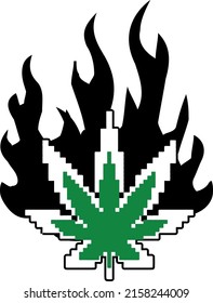 abstracto vectorial con el logotipo de cannabis impreso