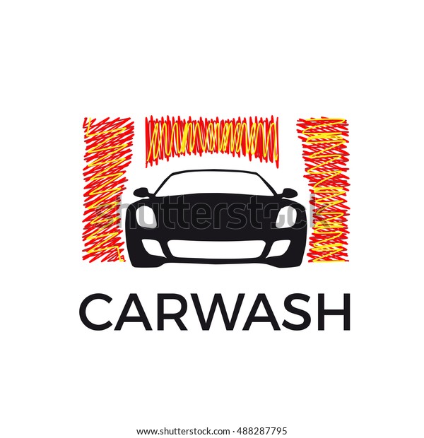 Vector abstract car and\
soap, carwash