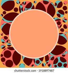 Vector abstract card with ornate  colorful circles. Free space for text. EPS 10