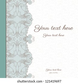 Vector Abstract card with sample text. Perfect as invitation or congratulation. Easy to change colors. All the parts separately.