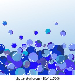 Vector abstract card with space for text. Colorful bubbles.
