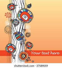 vector abstract card with your text place