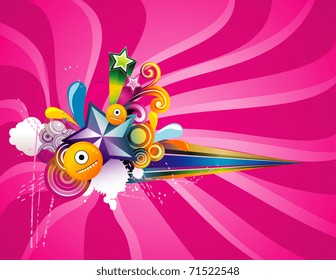 vector abstract cartoon illustration