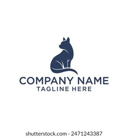 vector abstract cat animal logo