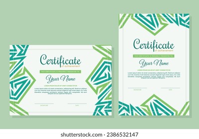 vector abstract certificate of achievement