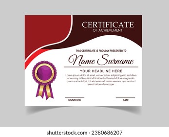 Vector abstract certificate template concept