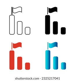 Ilustración de silueta de exposición de exposición de vectores