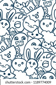 vector abstract character pattern seamless