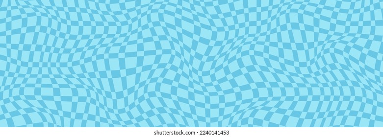 Vector abstract checkered background. Simple illustration with optical illusion, op art.