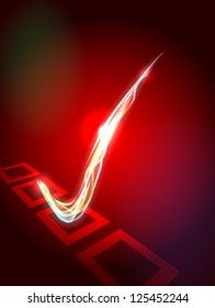 vector abstract checking symbol, eps 10 file, gradient mesh and transparency used, raster version available