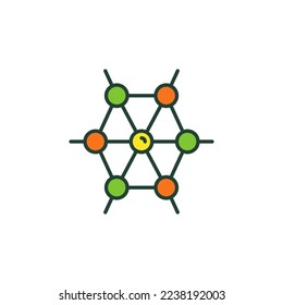 Vector Resumen Química Molécula concepto de color simple icono o signo