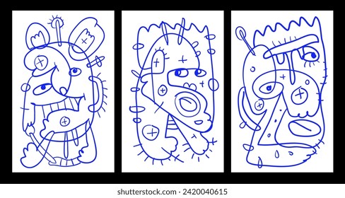 Vector  Abstract Children Doodle illustration for Summer Coloring Book