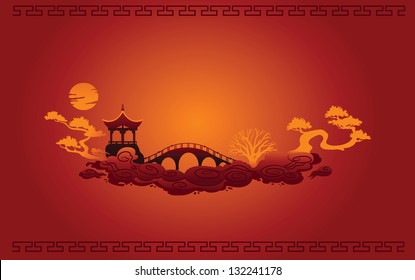 Vector of Abstract Chinese Background