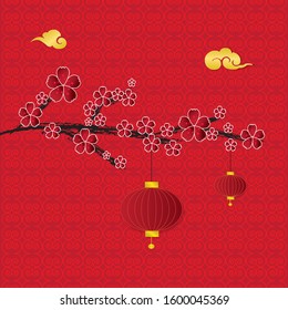 vector of abstract chinese new year graphic and background