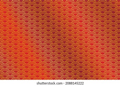 vector abstract chinese new year graphic and background with traditional golden ornament and gradient