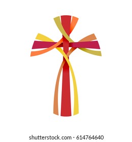 Vector abstract Christ crucifix; three crosses