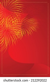 vector abstract Christmas background with a beautiful fireworks
