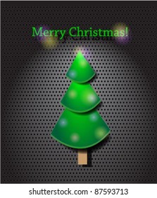 Vector abstract Christmas background over carbon fibre