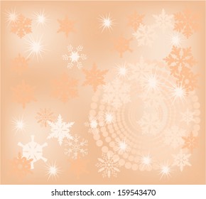 vector Abstract Christmas background with snowflakes