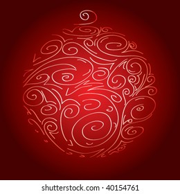 vector abstract christmas ball