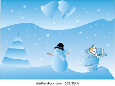 vector abstract christmas card