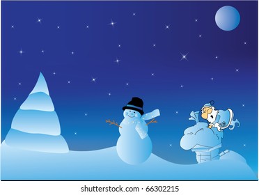 vector abstract christmas card