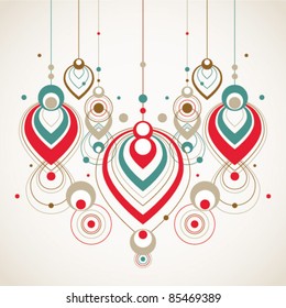 vector abstract christmas decorations