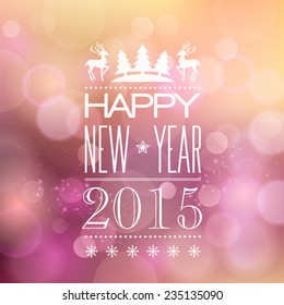 Vector  Abstract Christmas light background with retro typography for poster design
