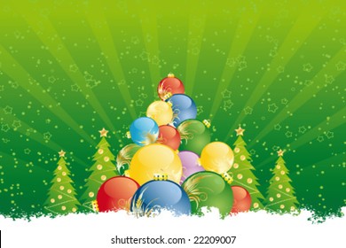 Vector Abstract Christmas and New Year's background