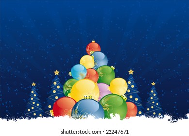 Vector Abstract Christmas and New Year's background