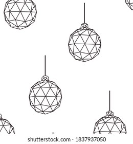 Patrón geométrico poligonal de navidad abstracta vectorial.