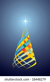 vector abstract christmas tree