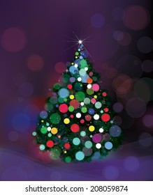 Vector abstract Christmas tree.