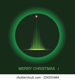 vector abstract christmas tree 