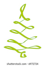 vector of an abstract christmas tree