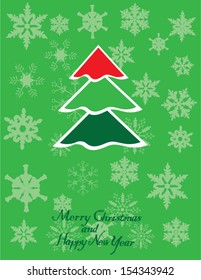 vector abstract Christmas tree card