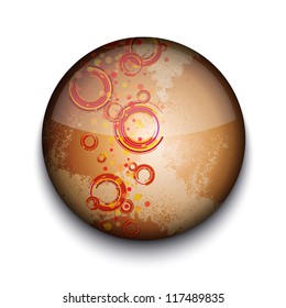 Vector abstract circle app icon on white background. Eps10