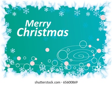 vector abstract circle background with ice border