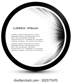 Vector abstract circle black. curve