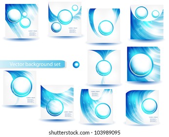 Vector abstract circle blue. curve