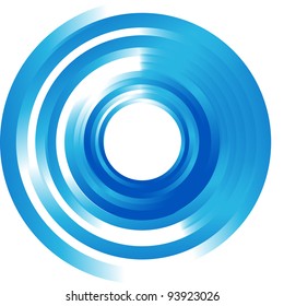 Vector abstract circle blue. curve