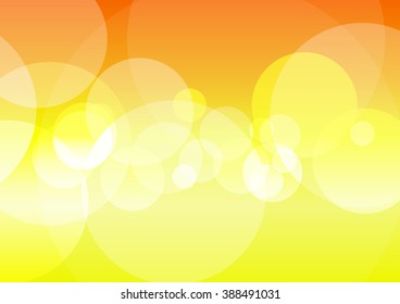 Vector : Abstract circle bokeh on yellow background