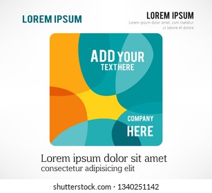 Vector abstract circle and cube logo for company isolated, on white

