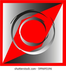 Vector abstract circle curve and square