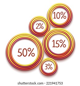 Vector abstract circle elements for your infographics.