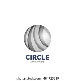 Logo del círculo abstracto vectorial, icono comercial